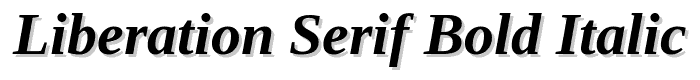 Liberation Serif Bold Italic font